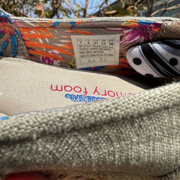 Womens skechers bob wedge canvas shoe Taupe #7 - Picture 4 of 7